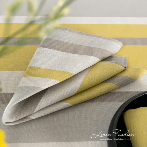MIMOSA Tovagliolo grigio giallo - immagine 2