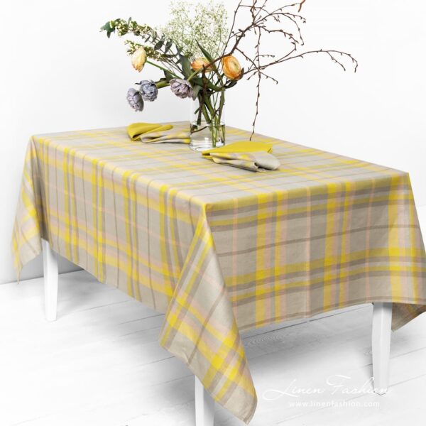 LOZANA Tovaglia grigio giallo