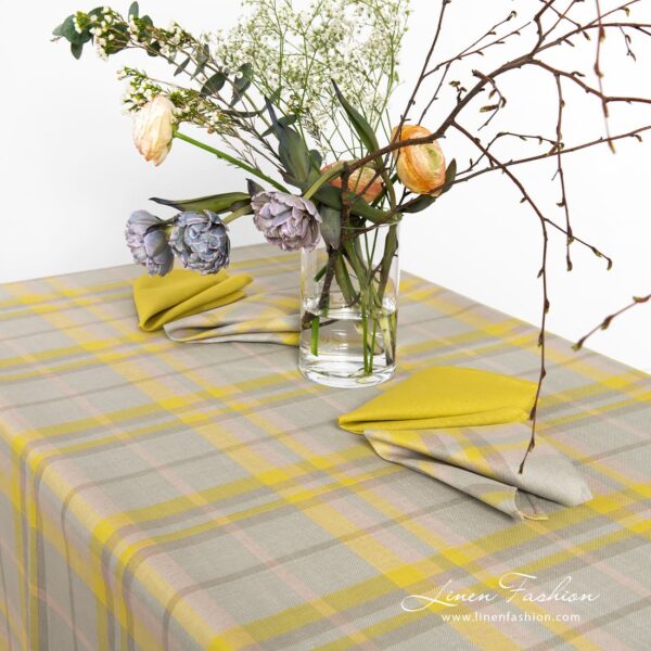 LOZANA Tovaglia grigio giallo - immagine 2