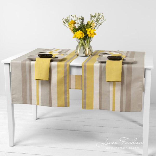 MIMOSA Runner da tavola grigio giallo