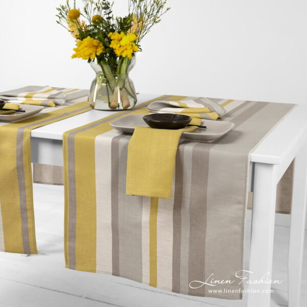 MIMOSA Runner da tavola grigio giallo - immagine 4