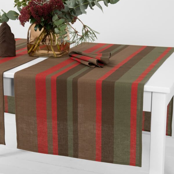 MIMOSA Runner da tavola rosso marrone - immagine 2