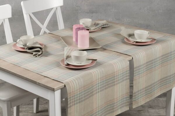 DELTA Runner da tavola grigio chiaro