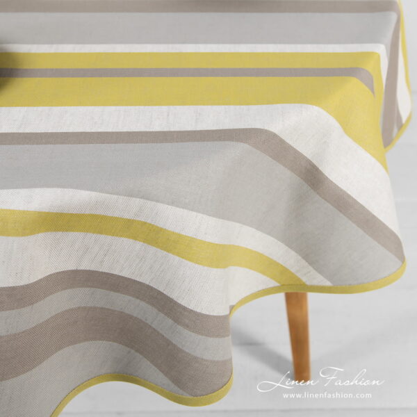 MIMOSA Tovaglia rotonda/ovale grigio giallo - immagine 4