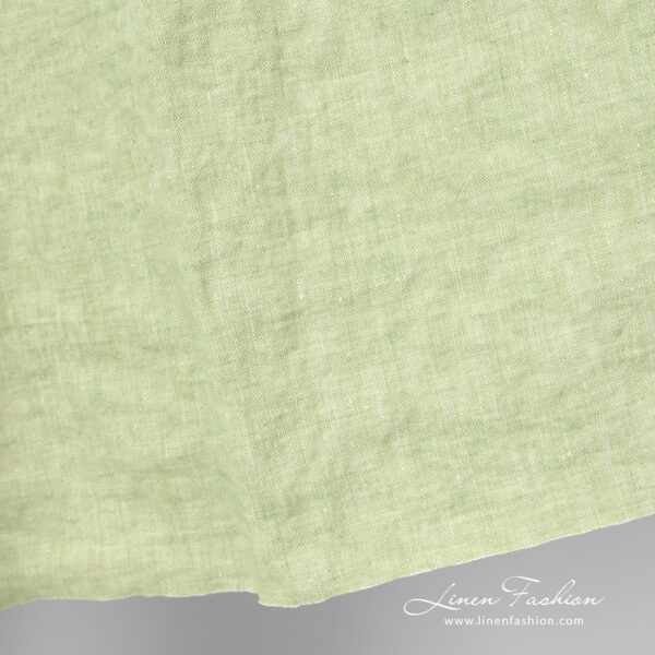 light green linen fabric melange.
