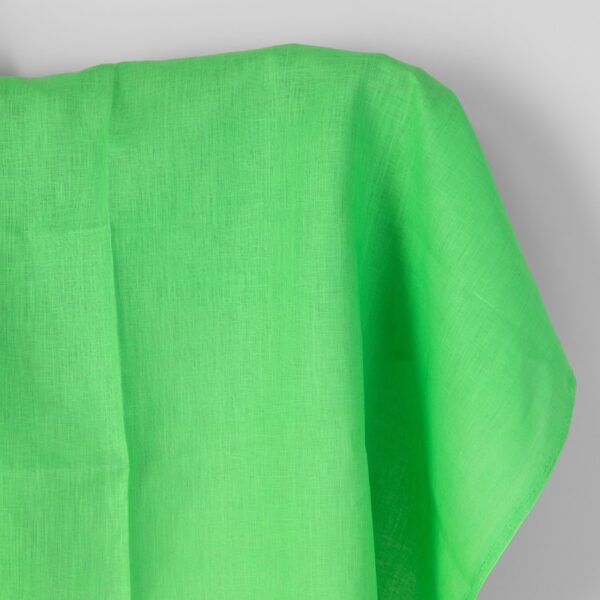 Tessuto di lino tinta unita verde neon