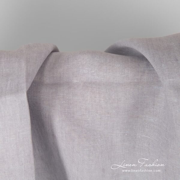 Linen fabric in ash lilac.
