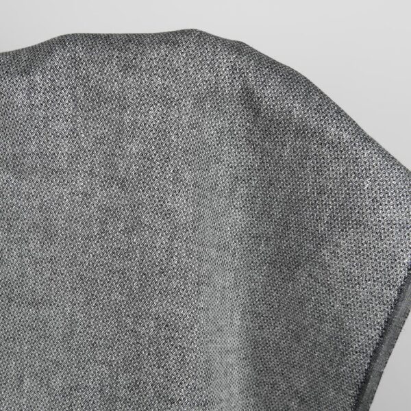 Linen fabric in diamond pattern black and white product photo