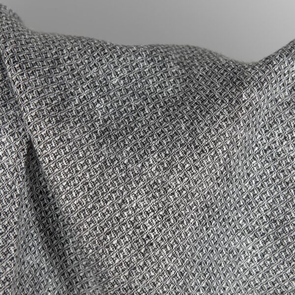 Linen fabric in diamond pattern black and white texture
