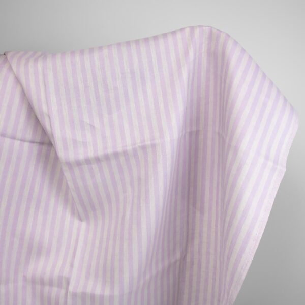 linen striped fabric lilac
