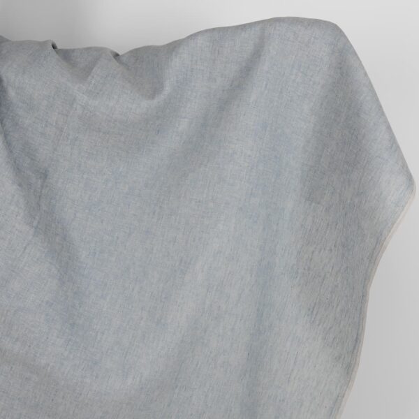 Tessuto di lino grigio-blu melange