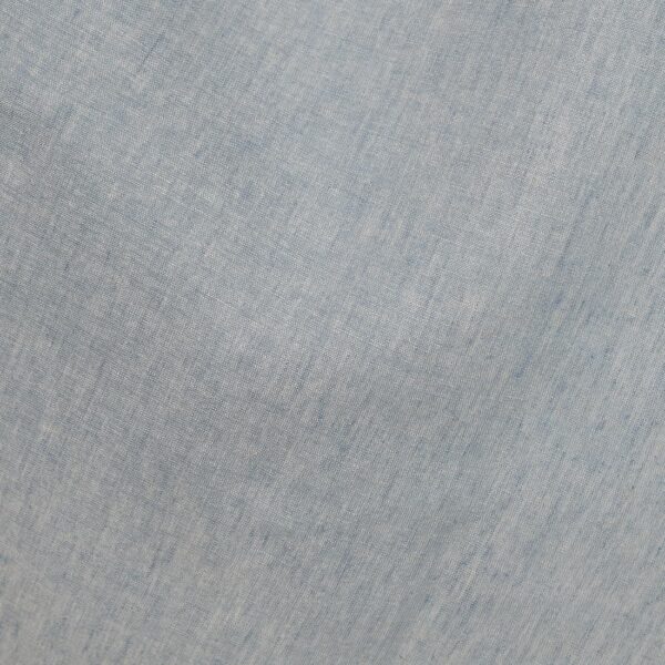 Tessuto di lino grigio-blu melange - immagine 2