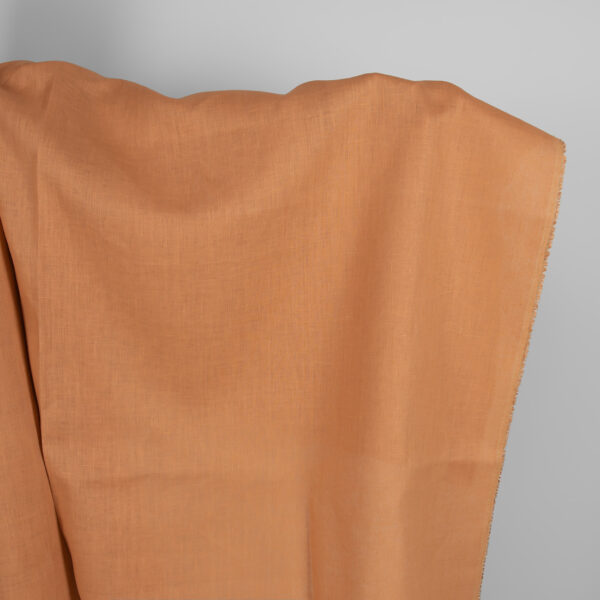 Tessuto di lino arancione chiaro-marrone