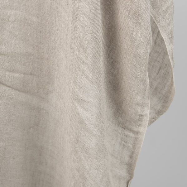 Natural linen washed gauze fabric, transparent