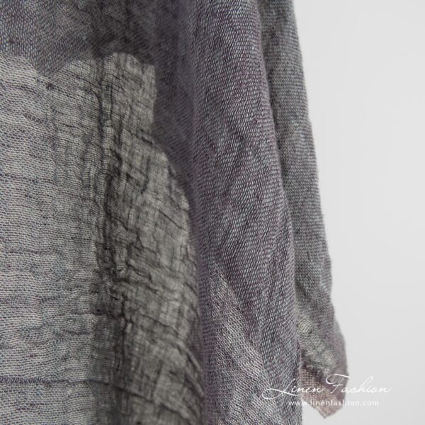 Transparent linen fabric in melange