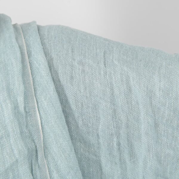 mint linen gauze fabric washed, soft toutch.