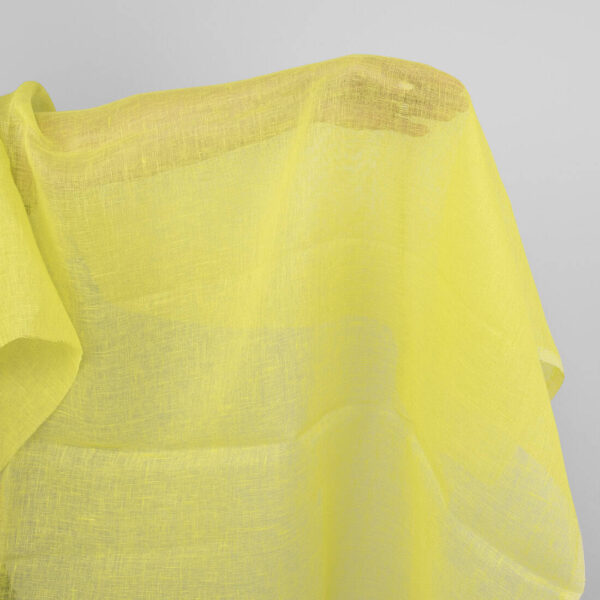 Tessuto di lino giallo brillante trasparente
