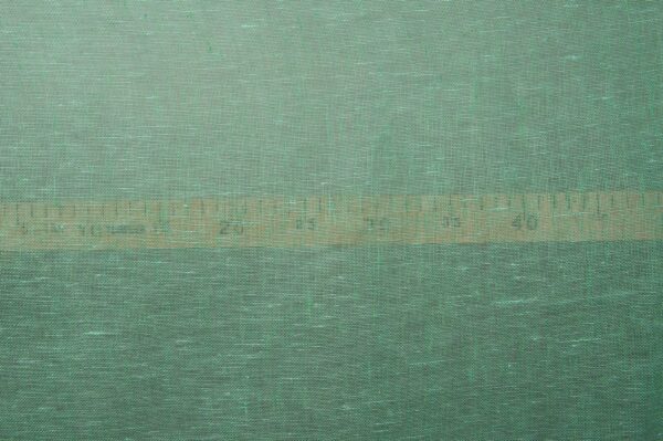 Tessuto di lino verde menta trasparente - immagine 3