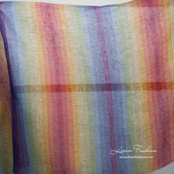 Tessuto di lino trasparente arcobaleno - immagine 3