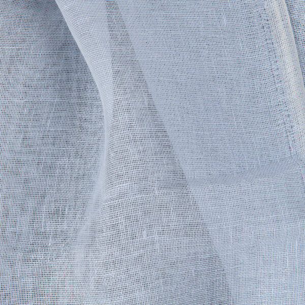 Tessuto di lino grigio cielo garzato - immagine 4