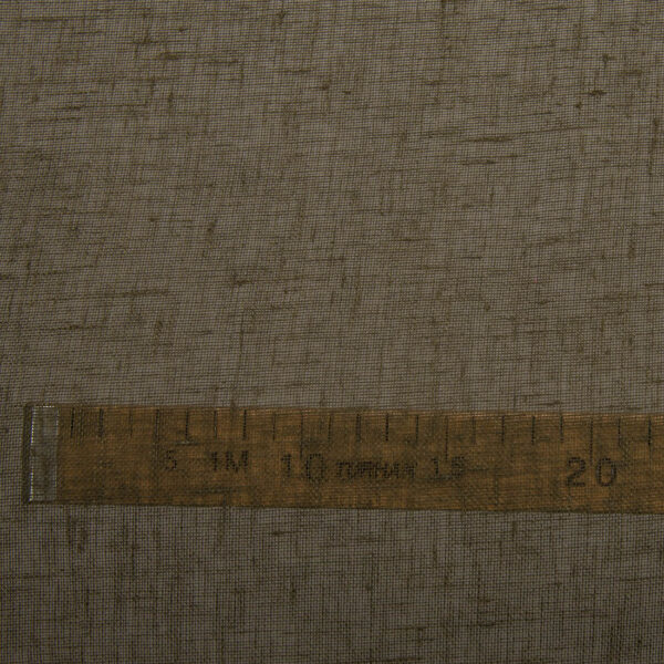 Dark khaki transparent linen fabric