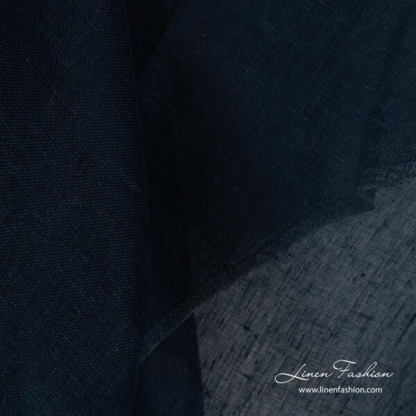 Navy gauze linen fabric