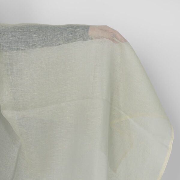 Tessuto di lino grigio verde melange