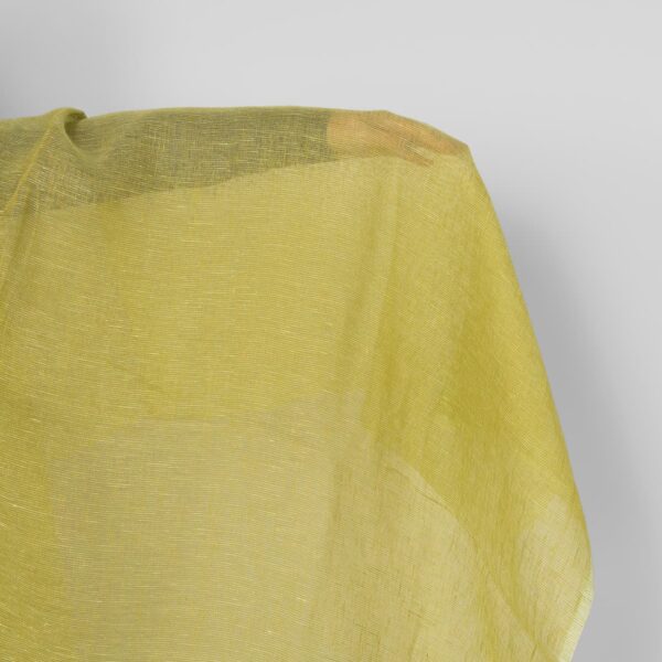 Tessuto di lino giallo verde trasparente