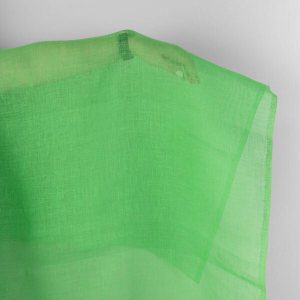 Tessuto di lino verde neon garzato