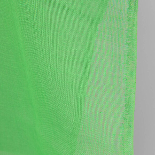 Tessuto di lino verde neon garzato - immagine 4