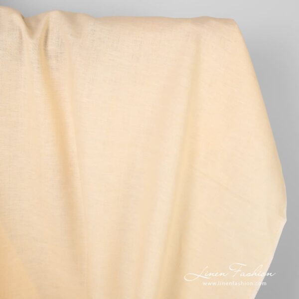 Linen fabric in cream color