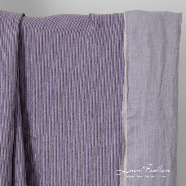 violet striped linen.