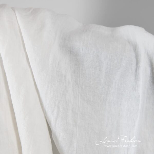 Off-white linen fabric, washed