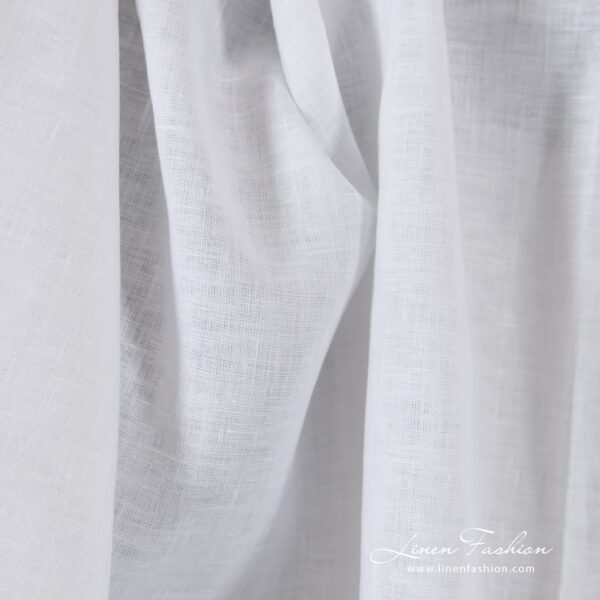 Optical white linen fabric for clothes and home textile