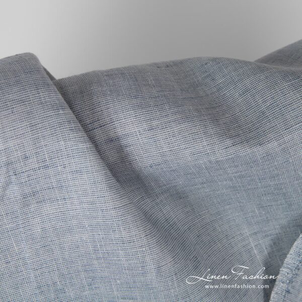 100% linen fabric in grey blue.