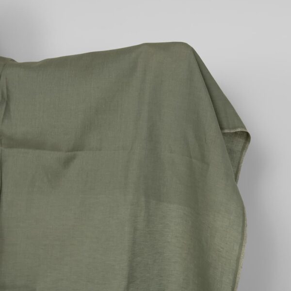 Tessuto di lino grigio verde melange