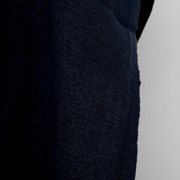 Black variegated jacquard linen fabric