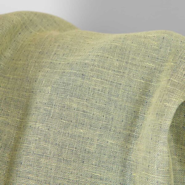 Tessuto di lino grigio giallo double-face - immagine 3