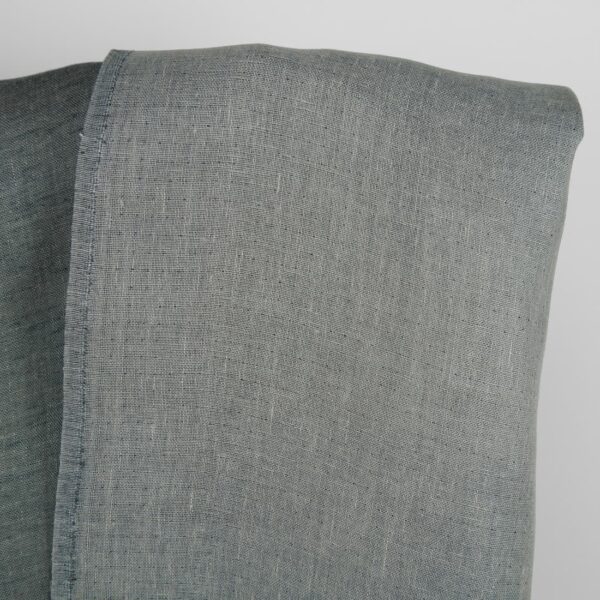 Tessuto di lino double-face di colore grigio-bluastro - immagine 2