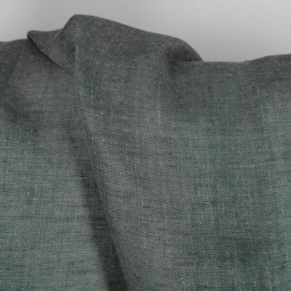 Tessuto di lino double-face di colore grigio-bluastro - immagine 3