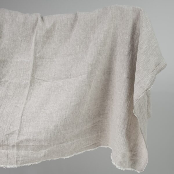 Washed heavy linen fabric beige colour