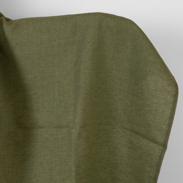 Tessuto di lino verde scuro melange