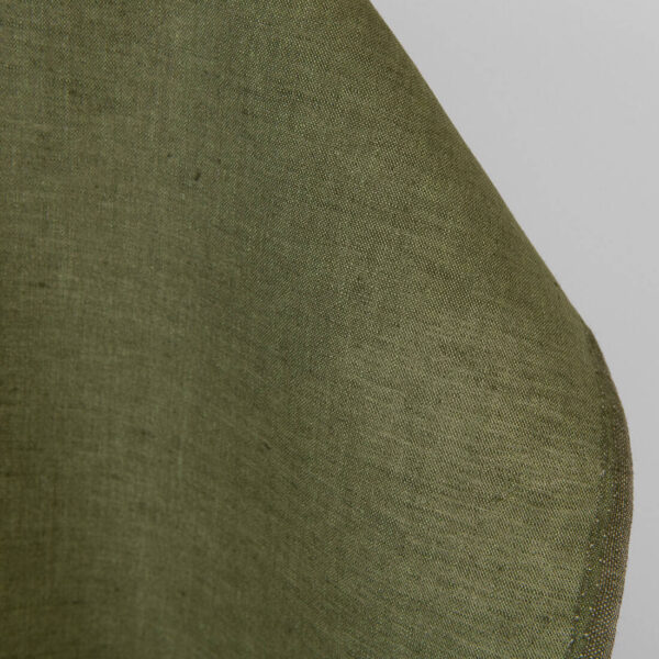 Tessuto di lino verde scuro melange - immagine 2