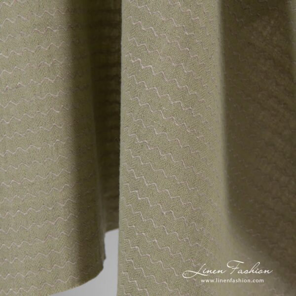 Linen cotton fabric in dobby pattern