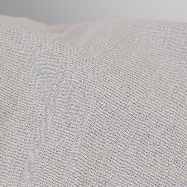 Washed linen cotton fabric light beige-grey melange, soft to touch