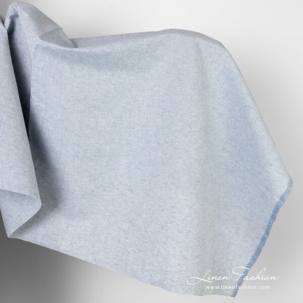 Bluish linen cotton fabric