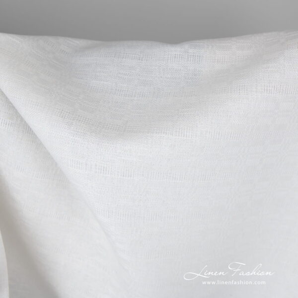 Linen cotton fabric with blue-red stripes product photo