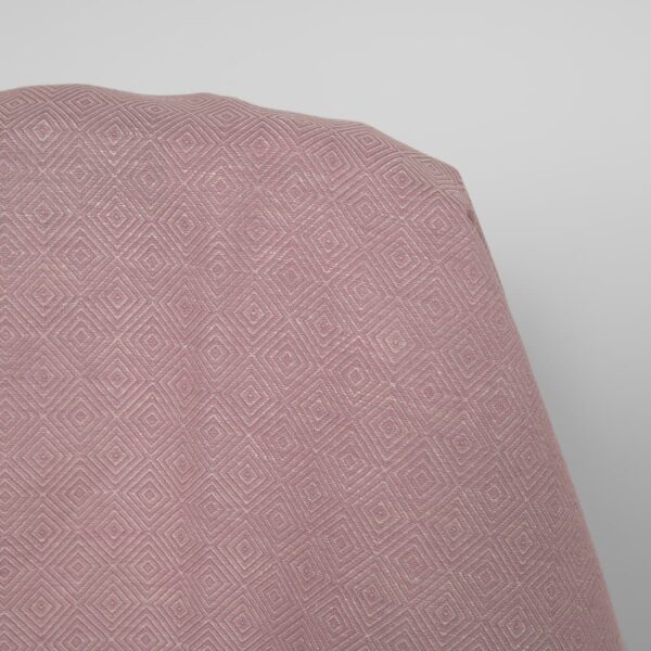 Linen cotton fabric lilac diamond pattern, 150cm