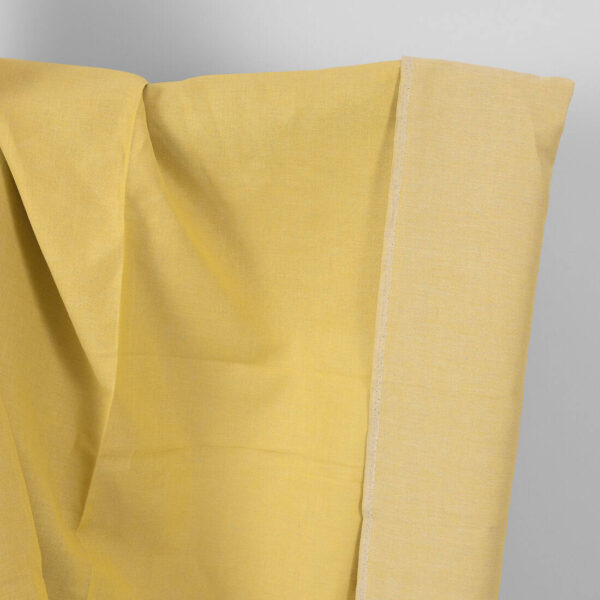 Tessuto di lino e cotone grigio giallo double-face