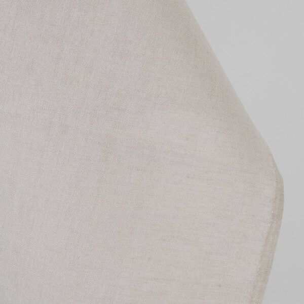 Linen cotton fabric light beige-grey melange, plain weave